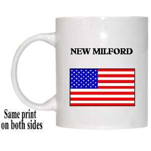    US Flag   New Milford, Connecticut (CT) Mug 