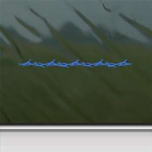  Barbed Wire Barbwire Pinstripe Blue Decal Window Blue 