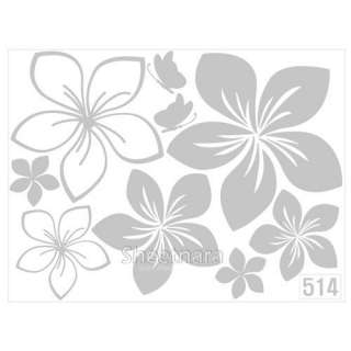WD 514 FLOWER & BUTTERFLY Graphic Wall Decals Sticker  