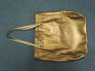 Authentic Michael Kors Gold Handbag & Wallet Set  