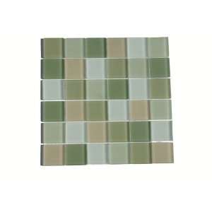   Mosaic Tile, 2 by 2 Inch Tile on a 12 by 12 Inch Mosaic Mesh, Garden