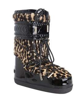 Jimmy Choo leopard calf hair and leather Grove moon boots