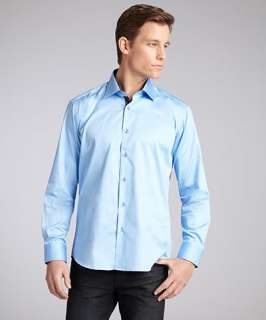 Cafe Bleu light blue cotton Nottinghill button front shirt