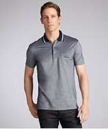 Gucci navy cotton pique short sleeve polo shirt style# 319577401