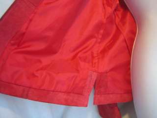 LIVE A LITTLE Coral red suede leather jacket   Petite M  