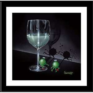  Michael Godard,FRAMED ART He Devil, She Devil,White Wine 