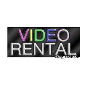  VIDEO RENTAL Neon Sign
