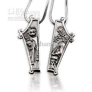 The Nightmare Before Christmas One Pair Love Necklaces Pendants  