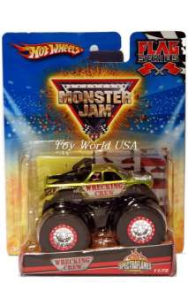 HW Monster Jam Monster Truck Wrecking Crew Flag Ser #11  