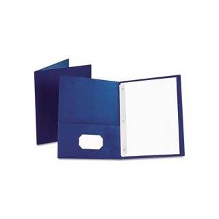   Pocket Portfolios with 3 Prong Fastener, Assorted Colors (Case of 100
