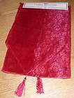 NEW NWT red CHRISTMAS TABLE RUNNER 12 IN X 72 inch tass