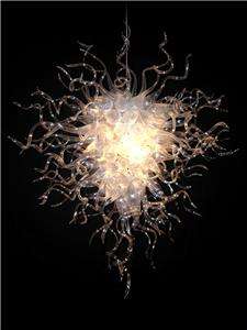 Hand Blown Glass Chandelier by Seth Parks  