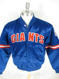 DEADSTOCK NEW vtg 80s NFL NEW YORK NY GIANTS blue Starter Satin Jacket 