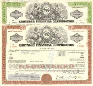 Chrysler  lot of 2 automobile stock certificates share  