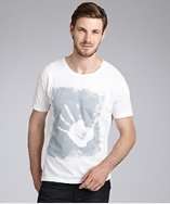 Paul Smith white cotton jersey handprint graphic t shirt style 