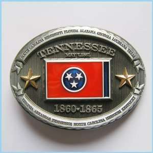   Confederate Rebel State Flag Belt Buckle FG 017 