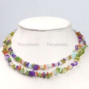  Iridescent Crystal Glass Gemstone Chip Beads 1 Strand 