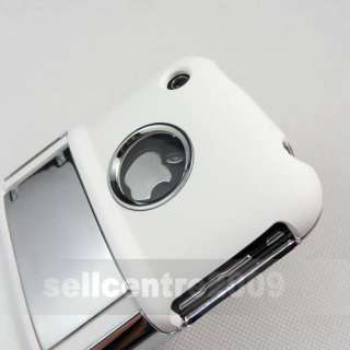   Fashion Hard Rubber Case Cover for iphone 3G 3GS W/ Chrome KickStand