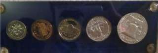 1961 U.S.Proof Set Silver Franklin Silver Quarter 5 Coin Set No 