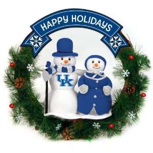 20 NCAA Kentucky Wildcats Happy Holidays Snowman Christmas Wreath 