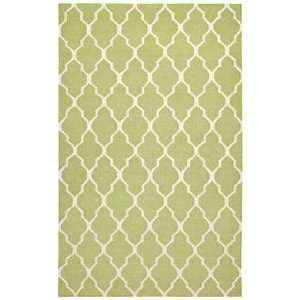  Lattice Collection Green Flat Woven 5x8 Area Rug