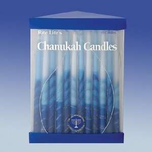  45 Hand Dipped Blue & White Chanukah Candles #C 31/BW 