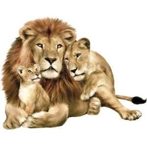  Lion Family Jungle Animals Wall Decal: Home & Kitchen