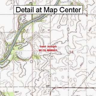 USGS Topographic Quadrangle Map   Saint Joseph, Illinois 