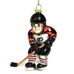 Philadelphia Flyers NHL Glass Hockey Player Ornament (4)  