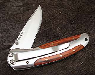 Winchester Rich Grain Wood Inlays Linerlock Knife NEW  