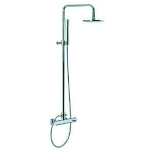Spillo Wall Mount Thermostatic Shower Faucet with Rain Shower Head and 