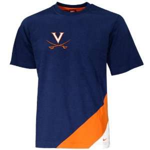   Cavaliers Navy Striped Tackle Twill T shirt