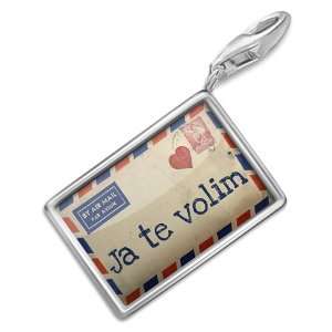 FotoCharms I Love You Love Letter from Croatia Croatian   Charm with 