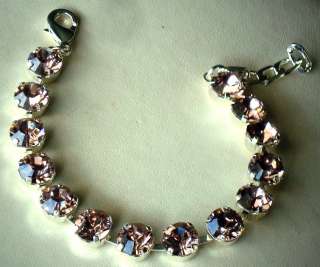 Swarovski crystal tennis bracelet vintage rose  