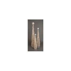   Silver Glittered Metal Christmas Trees 3   5   Clear: Home & Kitchen