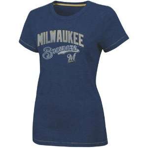  MLB Majestic Milwaukee Brewers Ladies Navy Blue Win Win 