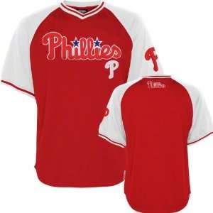 Philadelphia Phillies Jersey: Stitches Red V Neck Jersey:  
