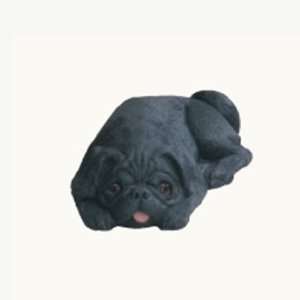 Sandicast Original Size Pug Dog Figurine   Black:  Home 