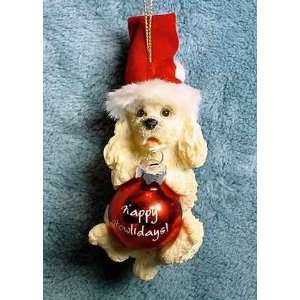  Poodle Puppy Dog Christmas Ornament: Home & Kitchen