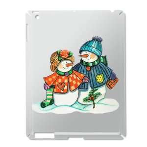  iPad 2 Case Silver of Christmas Snow Couple Snow Men 