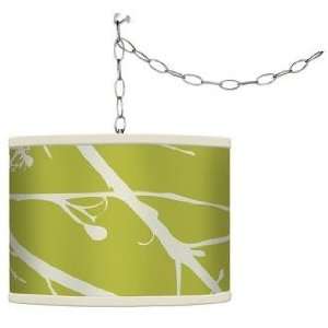   Calligraphy Tree Spring Plug In Swag Chandelier