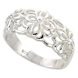 16 (11 mm) Sterling Silver Flawless Quality High Polished Flower 