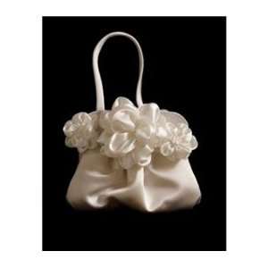  White Satin Flower Bag   R41007 