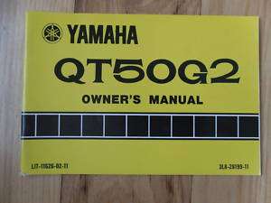 1979 1980 Yamaha QT50 Owners Manual QT 50 G2  