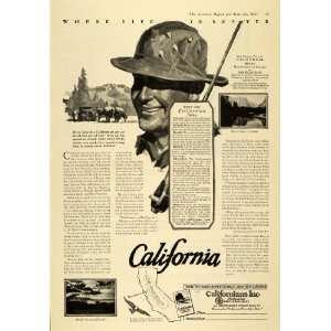  1927 Ad Californians Travel Fishing Mirror Lake Yosemite 