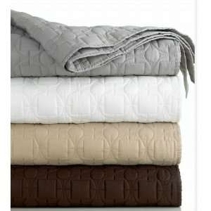 Hotel Collection Deco Quilted Espresso King Coverlet