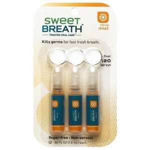 Sweet Breath Micro Mist Breath Spray, Sugar Free, Citrus, 0.06 Ounce 