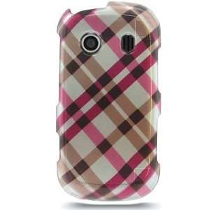  Crystal Hard faceplate with Pink Plaid Checkered Design 