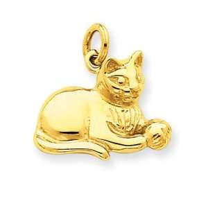  14k Gold Cat Charm [Jewelry]