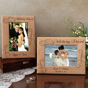    Personalized With This RingWooden Picture Frame 